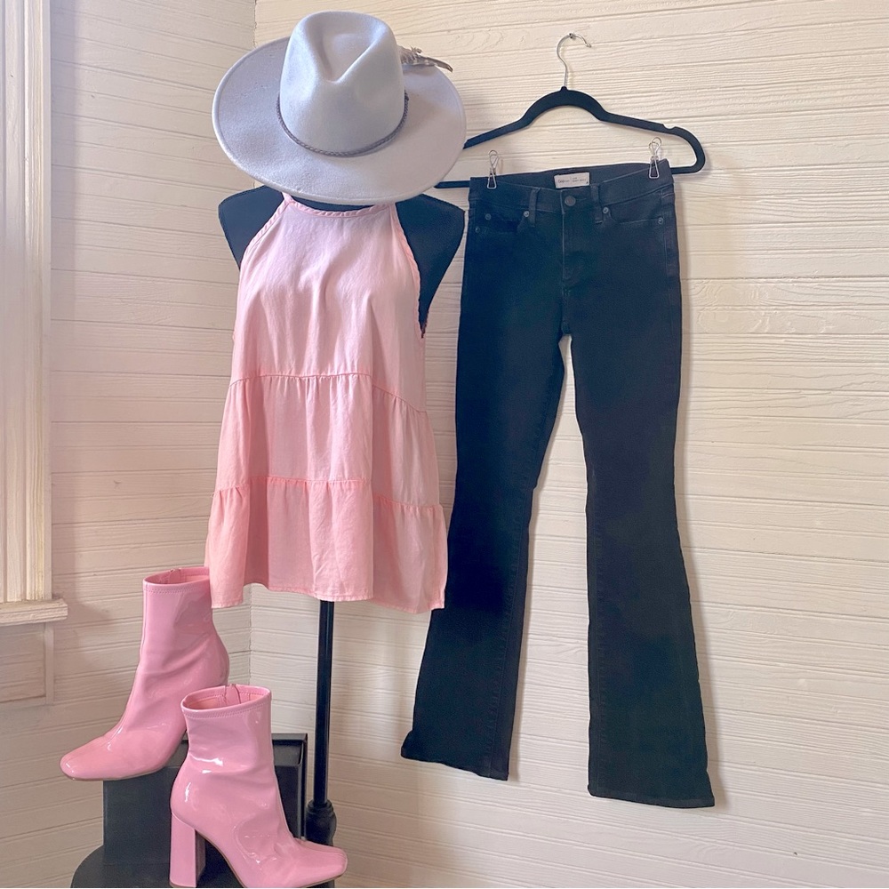 Anthropologie | Pink Mae Tiered Halter Top